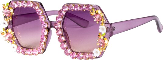 Wilbers & Wilbers Briller Flowers med Perler Rosa One size 020157-V11