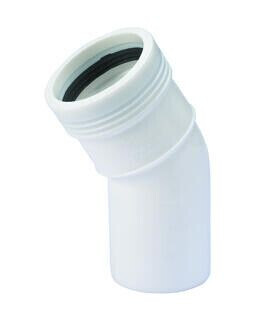 Wavin Wafix 30° PP Bøy 32 mm Hvit - Overvanns- og Drensrør