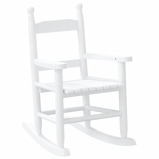 Gyngestoler for barn 2 stk hvit heltre poppeltre 3281600