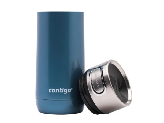 Contigo Luxe Autoseal Blå Rustfritt Stål 5 Timer 12 Timer 360 Ml Contigo Luxe Autoseal Blå Rustfritt Stål 5 Timer 12 Timer 360 Ml