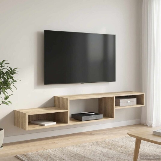 vidaXL Vegghengt TV-skap Veggmontert Sonoma eik 150 x 28 x 26 cm