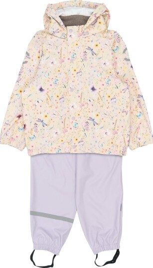 Mikk line Pu Rain Set Aop W. Susp/104 Cream 122