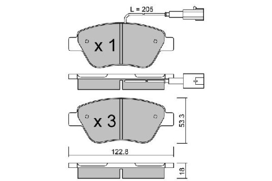 Bremseklosser AISIN BPPE 1007
