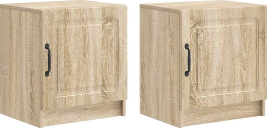 Nattbordskap 2 pcs Sonoma eik 43 x 34,5 x 47 cm Konstruert tre