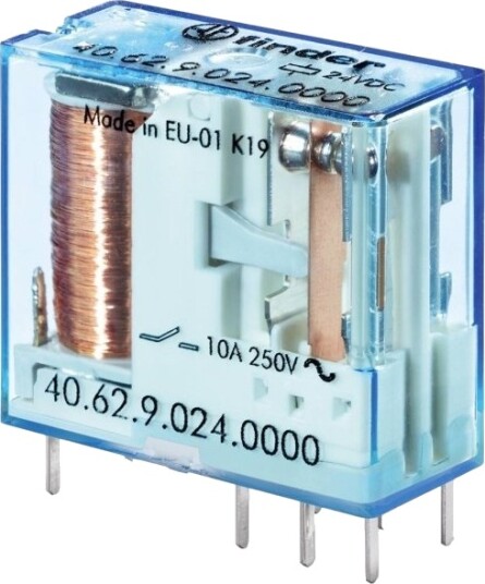 Finder 40.62.7.012.0000 Printrelé 12 V/Dc 10 A 2 X Omkobler