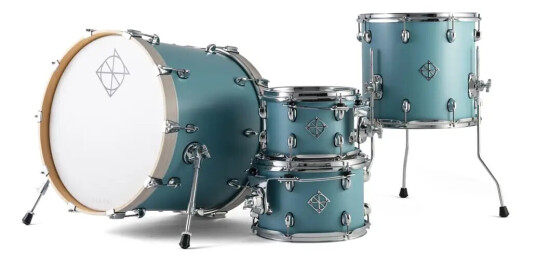 Dixon Cornerstone Hybrid 20" Shell Set 4-piece Satin Quetzal Blue Dixon Cornerstone Hybrid 20" Shell Set 4-piece Satin Quetzal Blue