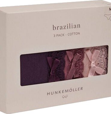 Hunkemöller Multipakk med Brasilianske Bomullstruser Lilla Hunkemöller Multipakk med Brasilianske Bomullstruser Lilla