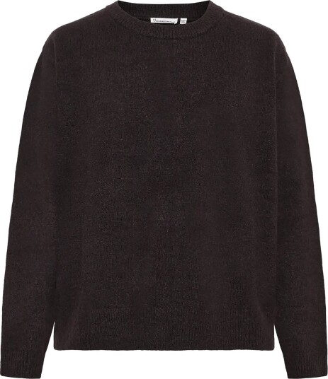 Knowledge Cotton Apparel Soufflé Yarn Sweater CHOCOLATE TORTE M