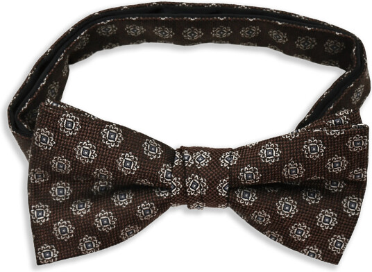 Lindbergh Bow Tie With Pattern - Brown - ONE SIZE