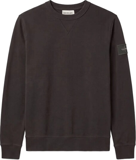 Calvin Klein Jeans Ls 350Terry Badge Cn Swtshrt   PIRATE BLACK   M