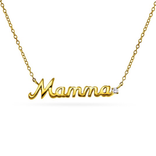 Pan Jewelry Mamma-smykke i forgylt 925 sølv med zirkonia Pan Jewelry Mamma-smykke i forgylt 925 sølv med zirkonia