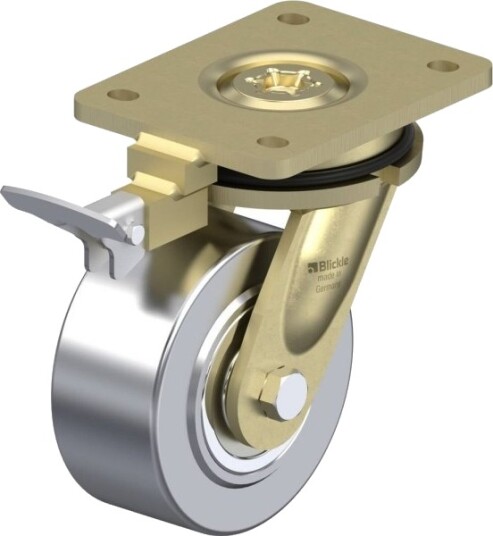 Blickle 741417 Ls-Svs 127K-Ri4 Styrehjul Med Brems, Hjuldiameter 125 Mm, Bæreevne Maks. 1750 Kg, 1 Stk