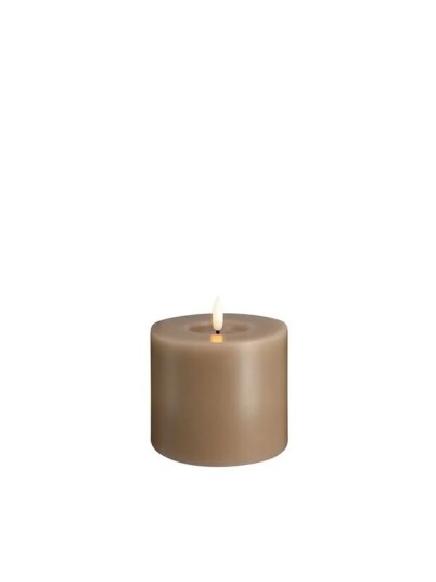 Moods & More LED pillar candle   Melted Sand   99x100 mm