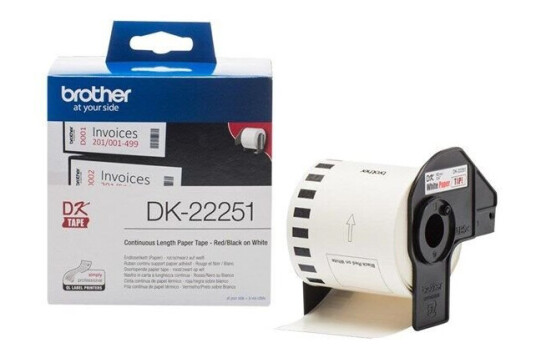 Brother DK22251 Continuous Paper Roll 62mm x 15.24m