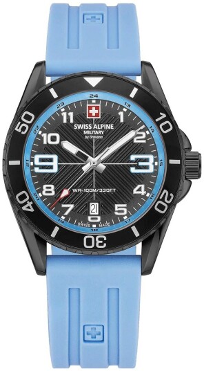 Swiss Alpine Military Herreklokke 7029.1871 Raptor Sort/Gummi Ø42 mm Swiss Alpine Military Herreklokke 7029.1871 Raptor Sort/Gummi Ø42 mm