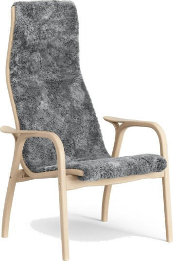 Swedese Lamino Lenestol Saueskinn/Lakkert Bøk Scandinavian Grey