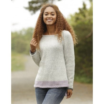 Lilla Camilla by DROPS Design Genser Strikkeoppskrift str S XXXL