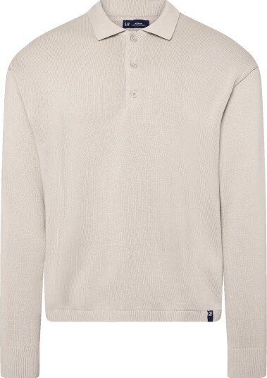 GAP Long Sleeved Polo Sweater From The Gap Collection Grey XS