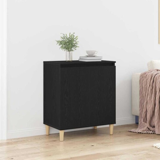 Serviesskap Svart 60 x 35 x 70 cm Konstruert tre