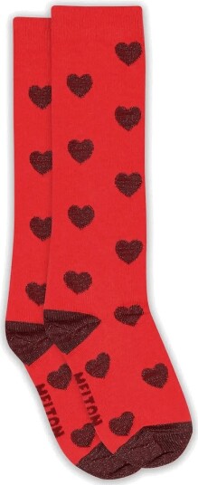 Melton Hearts Knee Socks POINSETTIA 35/39