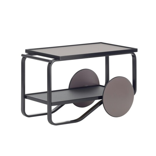 Artek 901 Serveringsvogn Sort / Charcoal Linoleum