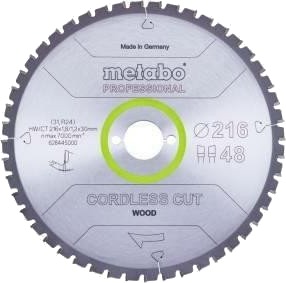 Metabo Cordless Cut Sirkelsagblad - 216x30mm, 48 tenner