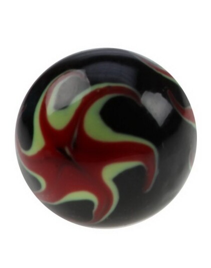 Utgått Design Flower Svart Akrylkule 6 mm kule til 16 mm stang