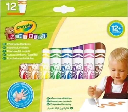 Crayola Crayola Mini Kids Washable Markers 12 Pcs Multi/patterned ONE SIZE