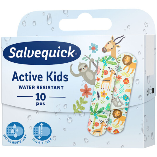 Salvequick Barnegips Active Kids 10 stk.