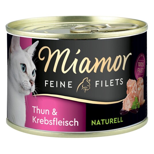 Miamor Fine Filéter Naturelle 6 X 156 G Tunfisk & Krabbekjøtt 12 X 156