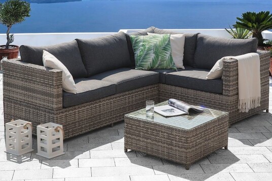 Avola Loungegruppe 212 cm Grå