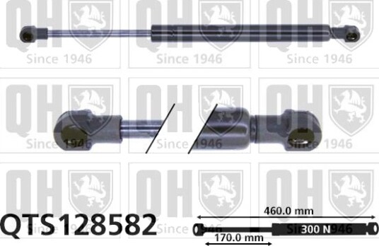 Gassfjær, motorpanser QUINTON HAZELL QTS128582