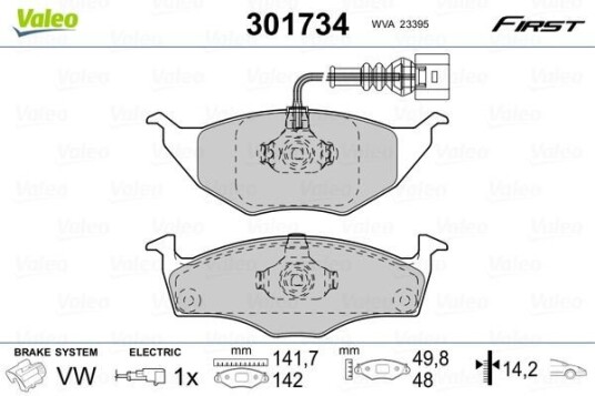 Bremseklosser VALEO 301734