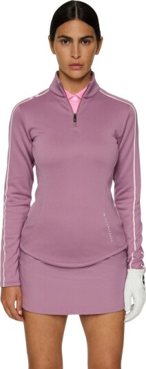 J.LINDEBERG Nefe Half Zip Golftrøye Dame Lilla L J.LINDEBERG Nefe Half Zip Golftrøye Dame Lilla L