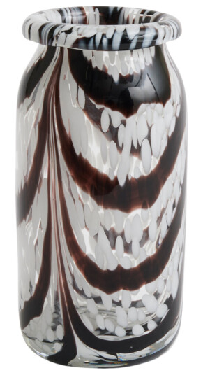 Hay Splash Roll Neck vase XS 19 cm Coffe and white Hay Splash Roll Neck vase XS 19 cm Coffe and white