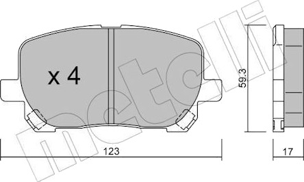 METELLI 22 0427 0 Bremseklosser