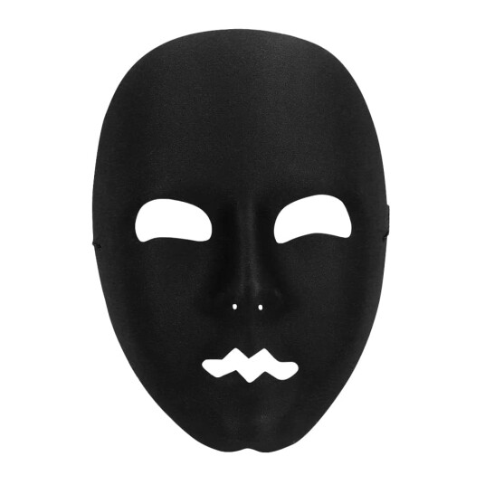 Deluxe Ansiktmaske Mime Svart Deluxe Ansiktmaske Mime Svart