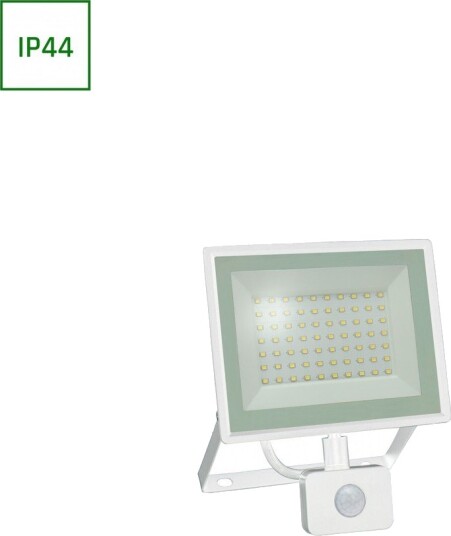 Spectrum 50W Noctis Lux 3 LED lyskaster med sensor 4000K IP44 hvit utendørs Kulør : Nøytral