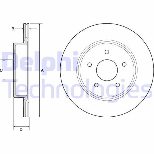Bremseskive DELPHI BG4779C Bremseskive DELPHI BG4779C