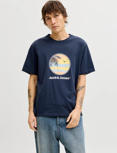 Jack & Jones Jjperry Tee Ss Crew Neck Navy S