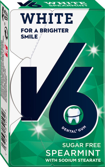 V6 Xylitol Tyggegummi Spearmint 24g V6 Xylitol Tyggegummi Spearmint 24g
