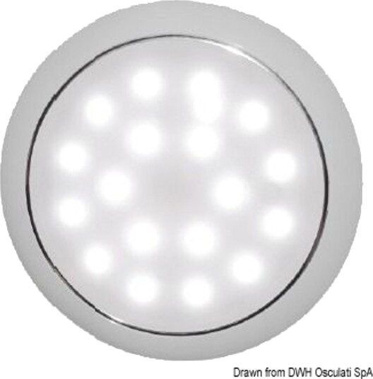 Dag/natt LED taklampe uten innfelling forkrommet