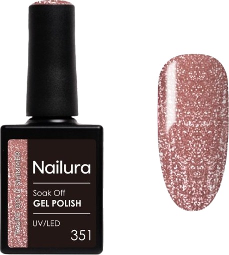 Nailura Gel Polish 351 – Taupe Gold Shimmer Nailura Gel Polish 351 – Taupe Gold Shimmer