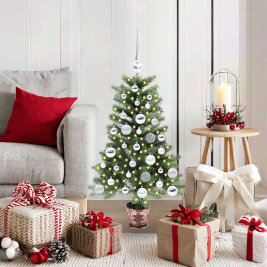  Juletre med 150 LED med stativ grønn 90 cm PE
