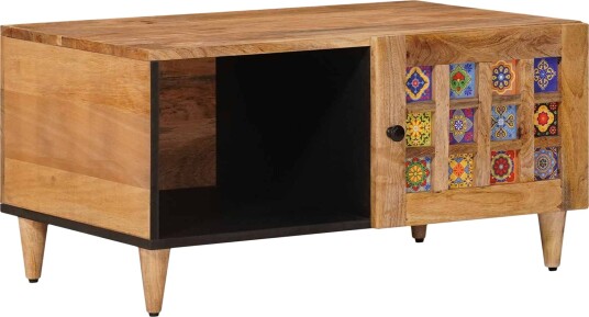  Kaffebord Naturlig 80 x 50 x 40 cm Massiv mango tre