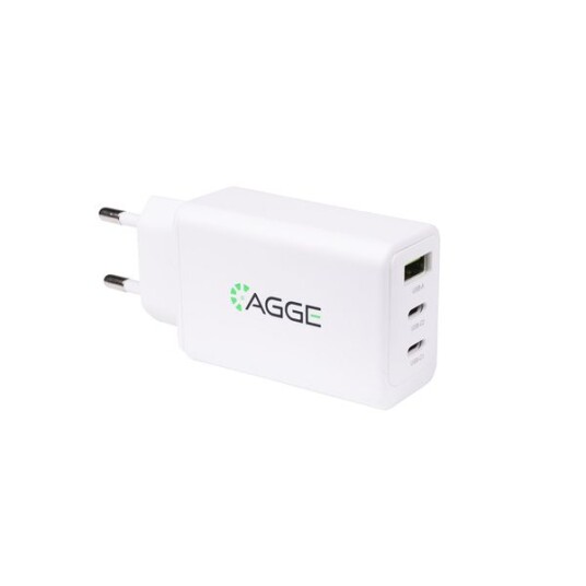 USB lader AGGE Triple Charger   65W / 2 x USB C + USB A