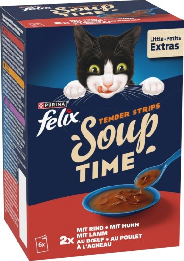 Felix Våtfôr Latz Soup Filet En Rekke Smaker Fra Landet 6 X 48 G