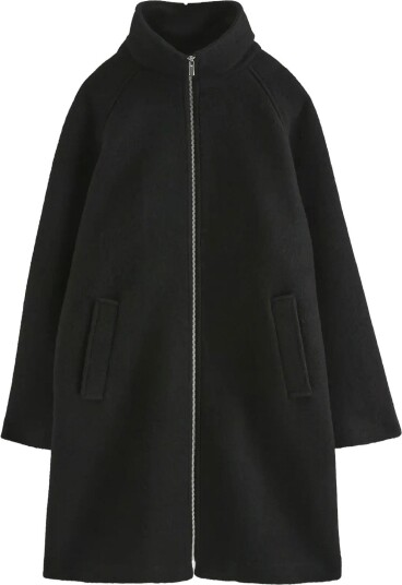 Lindex Coat In Wool Blend Black XXL