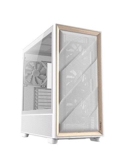 Antec FLUX Midi Tower Kabinett med Sidepanel og 5 Vifter - Hvit