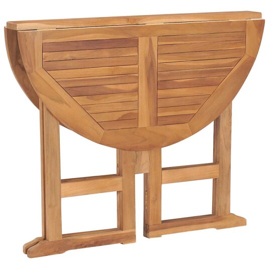 Sammenleggbart hagebord Ø90x75 cm heltre teak 315446